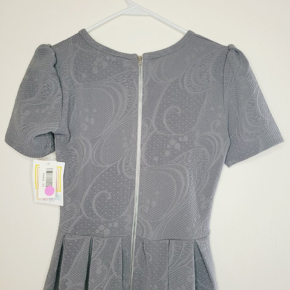 Lularoe Dress Teacher Womens XS Gray Amelia Preppy Classic Pockets Feminine Chic - Picture 3 of 11